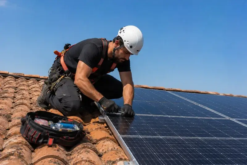 Maintenance et monitoring de panneaux solaires à Villedoux